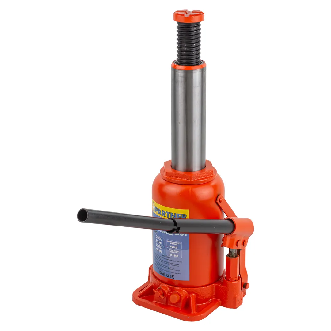 Домкрат бутылочный 20 т с клапаном, 225-430 мм Partner PA-T92007