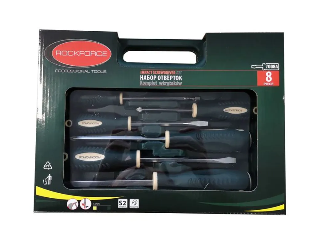 Набор отверток магнитных ''Profi'' 8 пр. RockForce RF-7008A