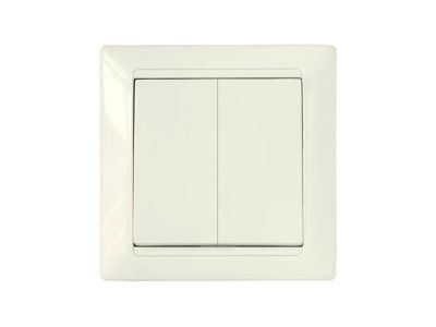 Выключатель 2 клав., cкрытый, 10А, бежевый, Стиль, Bylectrica С510-803беж