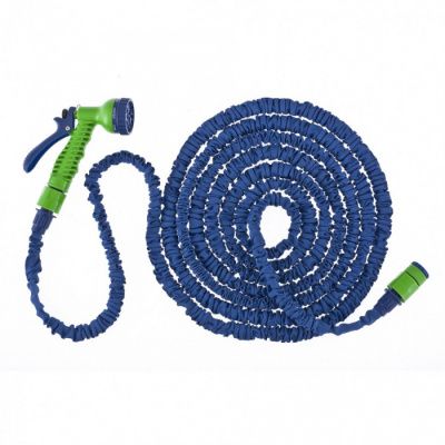 Набор поливочный, растягивающийся шланг, 7 режимов пистолет, соединитель, адаптер Сибртех