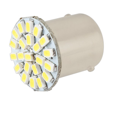 Автолампа диод S25 (P21/5W) 12V 22 SMD BAY15d 2-конт Белая комп.2 шт противотуманки/поворот/з SKYWAY S08201062