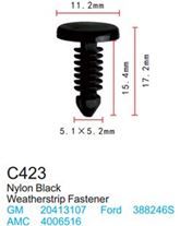 Клипса для крепления внутренней обшивки а/м Форд пластиковая, 100 шт Forsage C0423White(Ford)