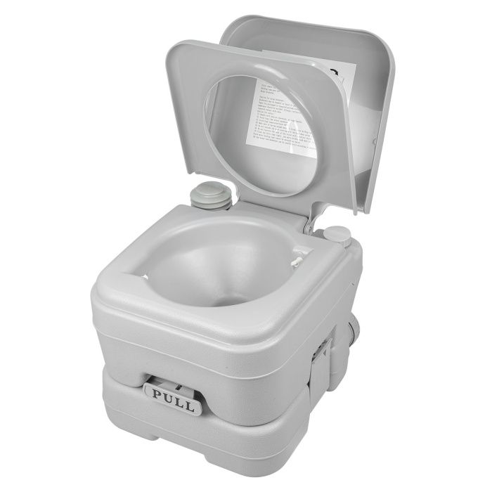 Биотуалет портативный пластмассовый, 10 л, высота посадочного места 300 мм, смыв - сильфонный насос WMC TOOLS WMC-PT10-1