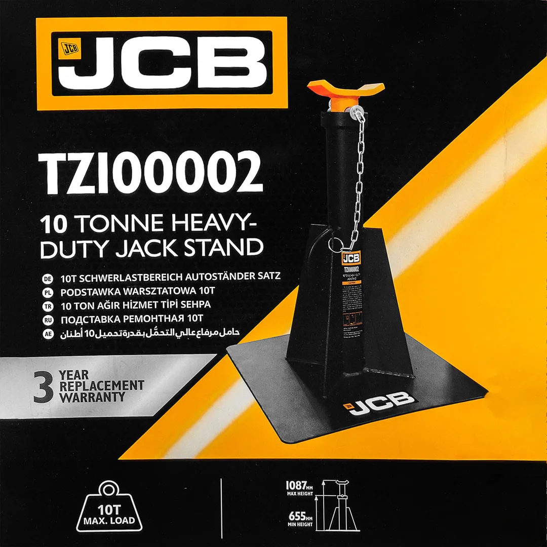 Подставка ремонтная механическая со стопорной опорой 10 т, 655-1087 мм JCB JCB-TZ100002