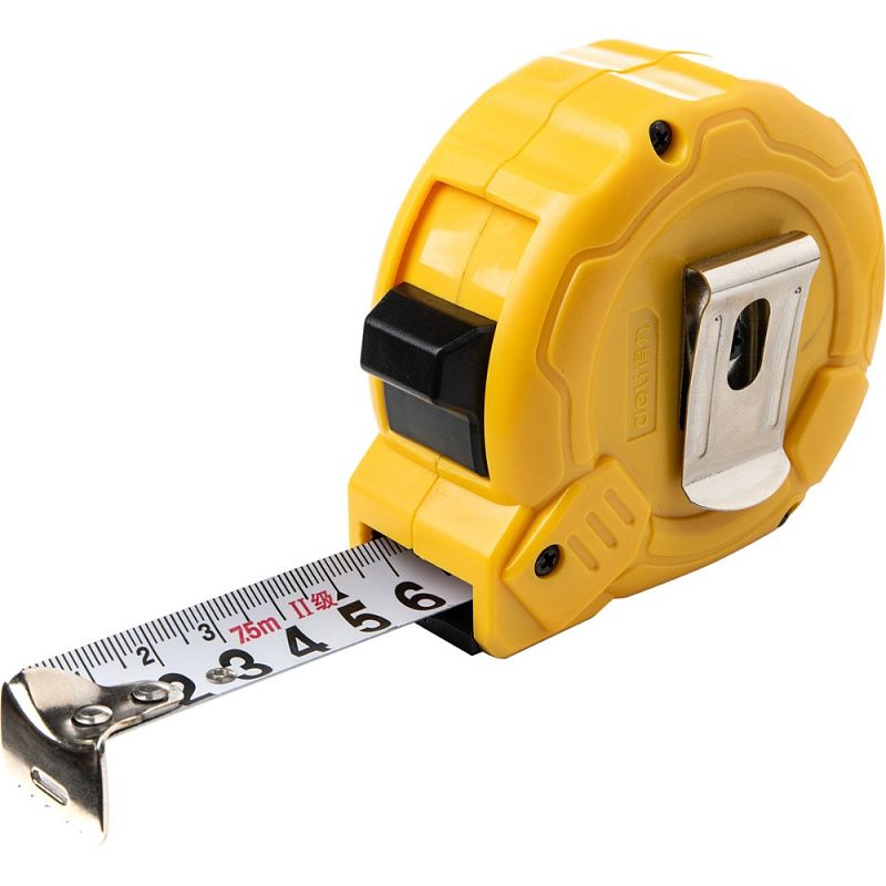 Рулетка Deli YS EDL9075B, 7.5 м х 25 мм, желтый