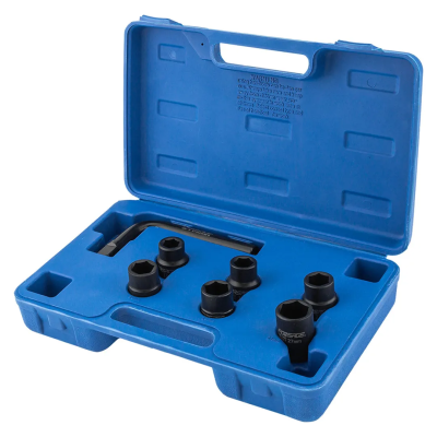 Набор ударных головок 17-27 мм с воротком 3/4'' 6-гр 7 пр Forsage F-6074-5MPB