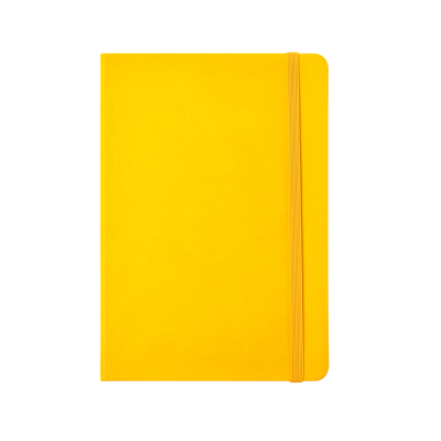 Блокнот "1818-16", А5, 96 листов, на резинке, желтый