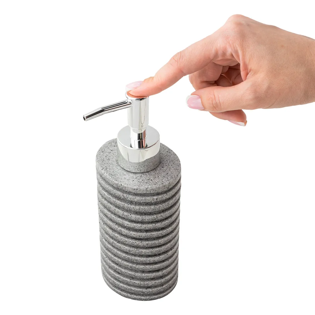 Набор для ванной комнаты 4 пр., мыльница, дозатор для мыла, подставка для зубных щеток, подставка для косметических аксессуаров La and Te beaute LT-BS-9