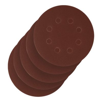 Круг абразивный на ворсовой подложке под "липучку", перфорированный, P280, 125 мм, 5 шт Сибртех 738127