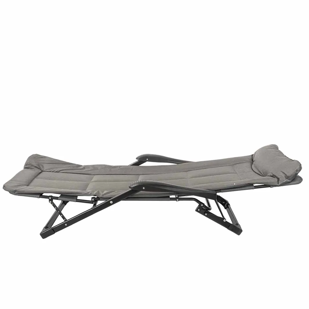 Шезлонг складной темно-серый 1780х670х300 мм, макс. нагрузка 200 кг ISMA ISMA-FG-HY-8000DGR