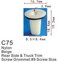 Клипса для крепления внутренней обшивки а/м GM пластиковая, 100 шт Forsage C0075(GM)