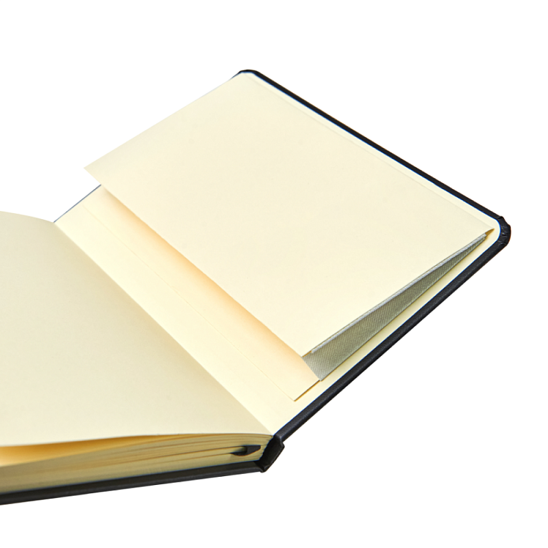 Блокнот "A5-001", А6, 80 листов, на резинке, черный