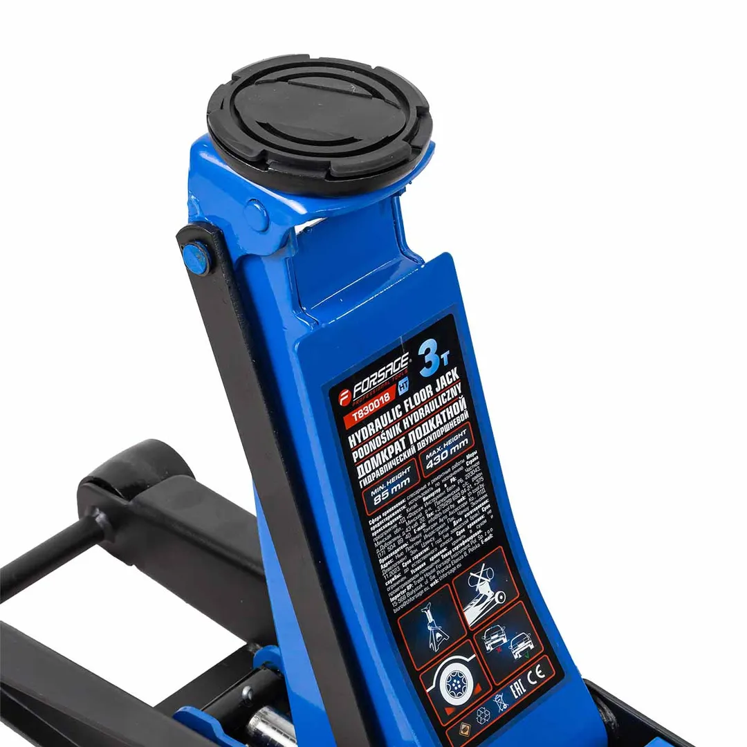 Домкрат подкатной гидравлический 3 т, 85-430 мм, двухпоршневой Forsage F-T830018 HT