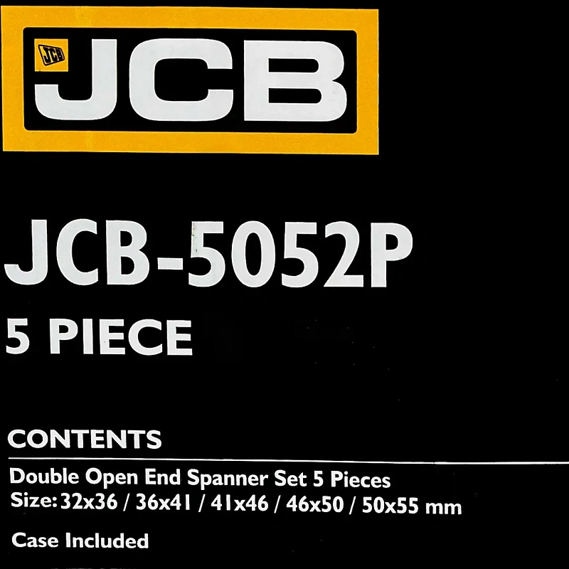 Набор ключей рожковых 5 пр. 32х36-50х55 мм JCB JCB-5052P