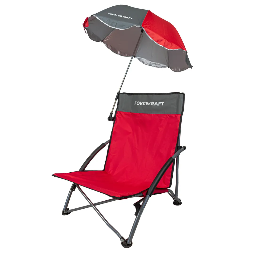 Кресло складное для кемпинга с зонтом садовым ForceKraft FK-SP-137 Z