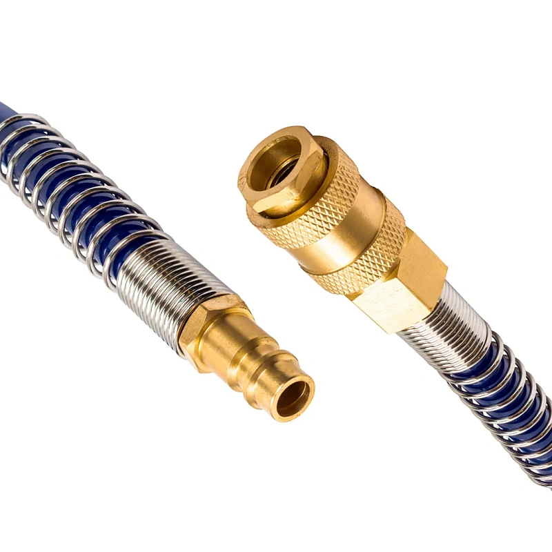 Шланг витой полиуретановый 8х12 мм, 20 м с быстроразъемами YATAFORCE YF-1208-20M