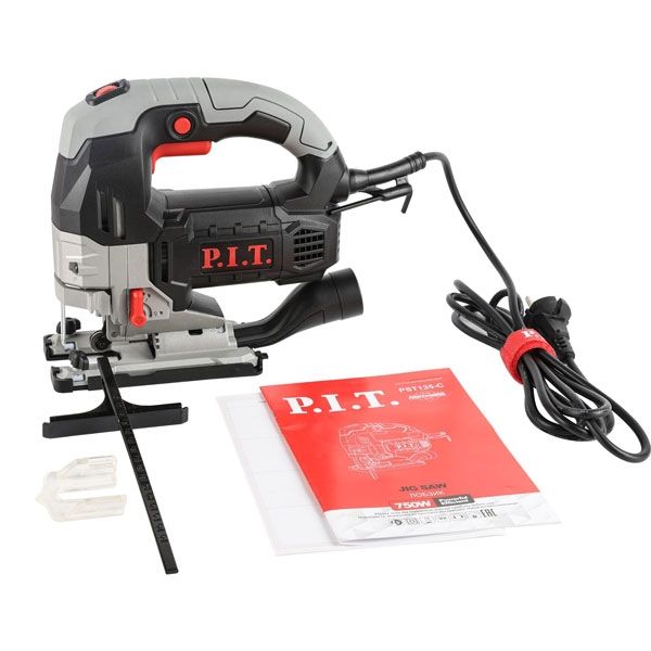 Лобзик электрич., 750Вт, 135 мм, 1000-3000ход/мин, БЗП, маятник, ход 26мм, обдув PIT PST135-C