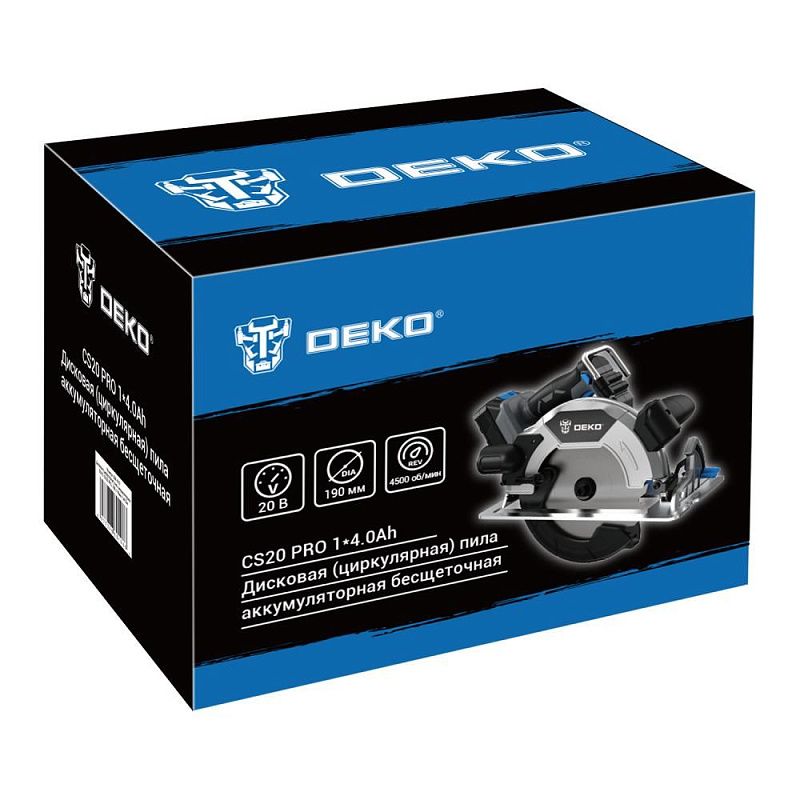Пила циркулярная аккумуляторная CS20 PRO DEKO 084-1157