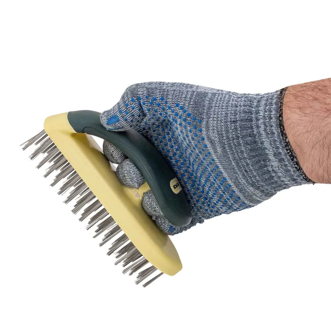 Щетка по металлу ручная с прорезиненной рукояткой RockForce RF-340125228