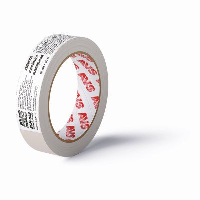 Лента клейкая малярная SCH-035 18 mm x 50 m (бежевый) AVS A40585S