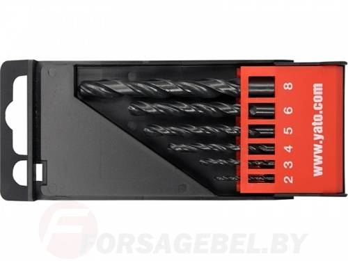 Набор сверл по металлу 2,0-8,0 мм HSS 6 пр. Yato YT-4460