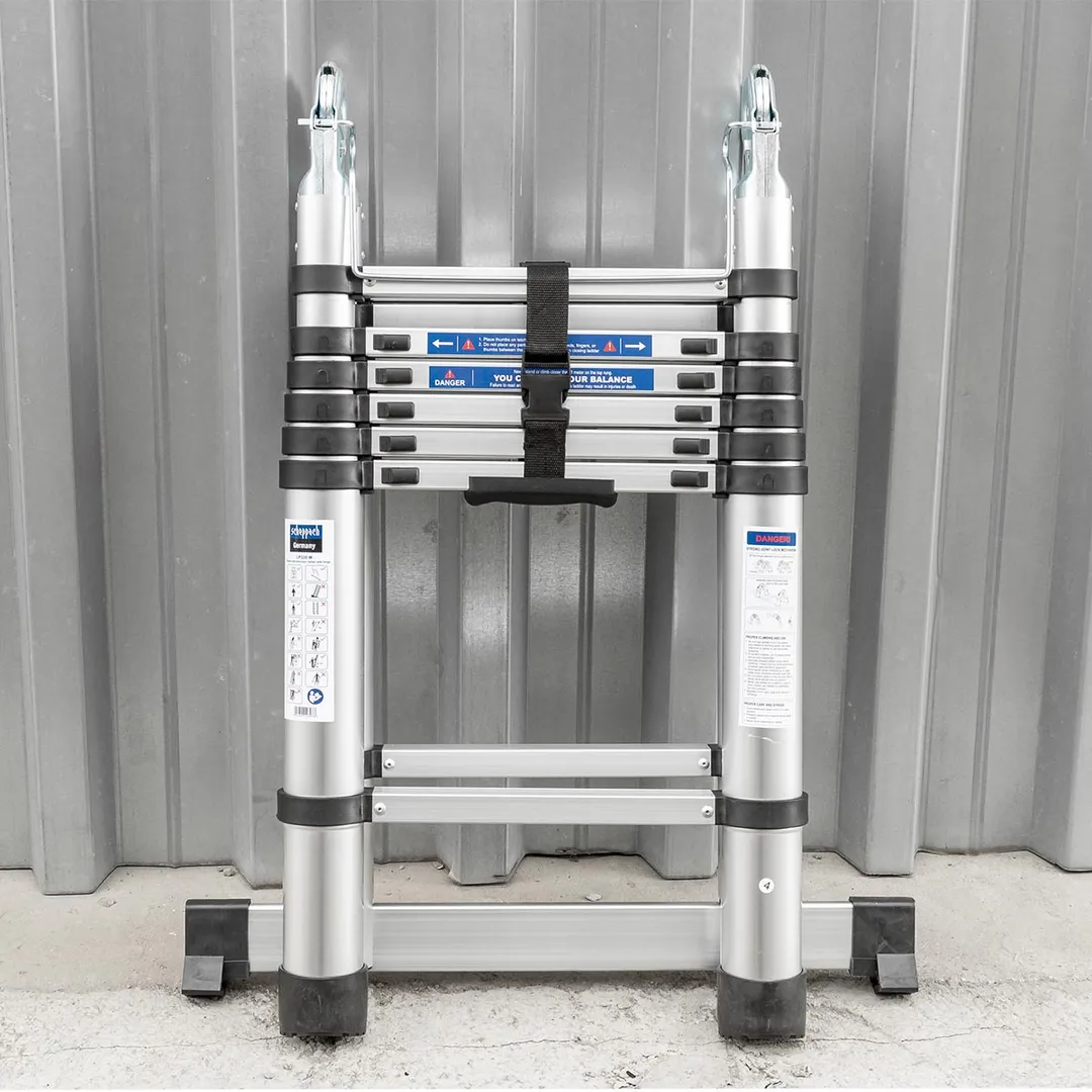 Лестница-стремянка телескопическая алюм. бытовая 2.2+2.2 м 7+7 ступ. Scheppach Sch-UP220-M