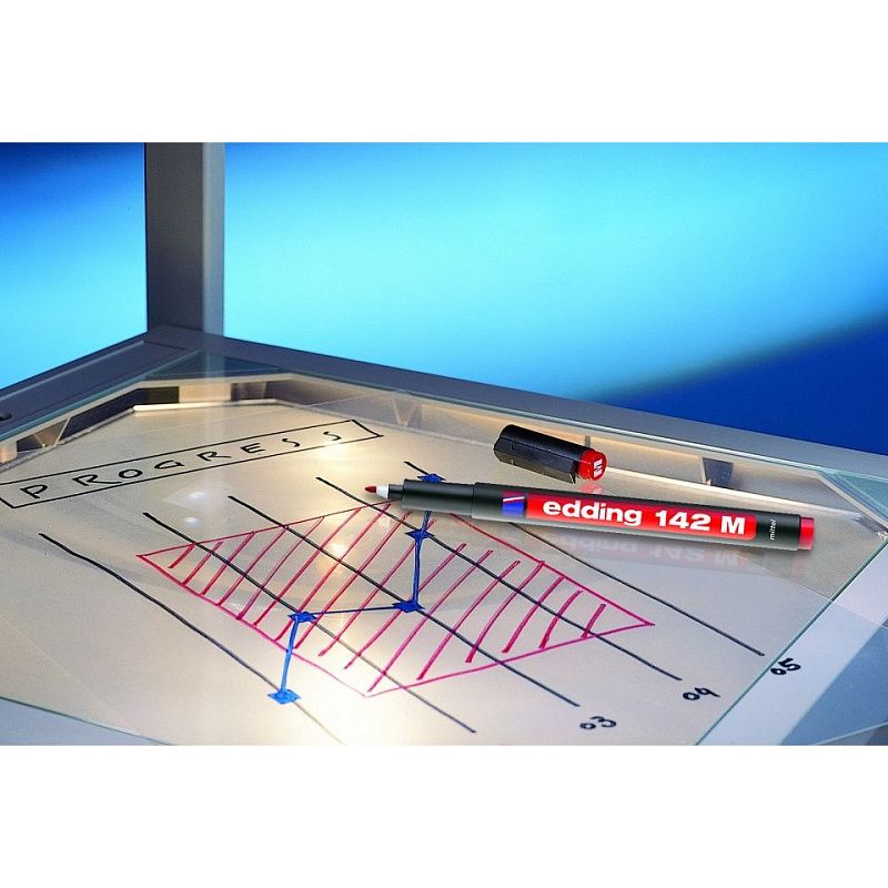 Маркер для проекционных пленок и гладких поверхностей Edding "140", черный