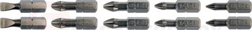 Набор бит SL, PH, PZ, 1/4''х25 мм 10 пр. S2 HRC58-61 Yato YT-04822