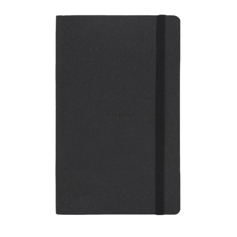 Блокнот "Wool & cotton", А5, 96 листов, линейка, черный