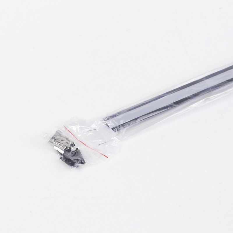 Профиль алюминиевый врезной LIRA-1707 с экраном, цвет черный, 2м, в комплекте 4 заглушки и 4 крепления, AKS 121505