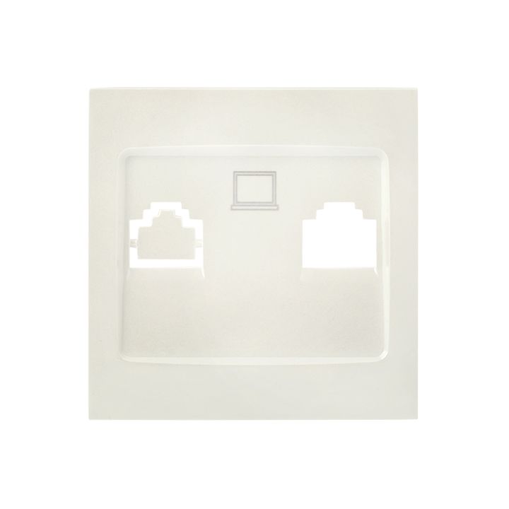 Валенсия лицевая панель розетки RJ-45 1-местная жемчуг EKF PROxima ESK01-L-035-50