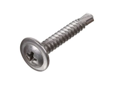 Саморез 4.2х13 мм с прессшайбой, со сверлом, нерж.сталь, А2, 100 шт в зип-локе Starfix SMZ1-28617-100