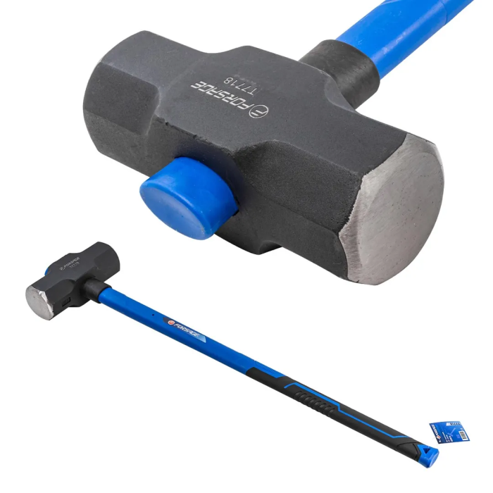 Кувалда 8,1 кг, с фиберглассовой ручкой и резиновой противоскользящей накладкой, L ручки-800 мм Forsage F-T7718