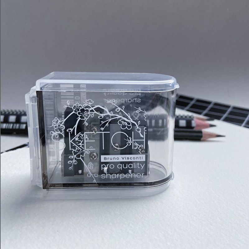 Точилка "Sketch&Art", 3 отверстия, с контейнером