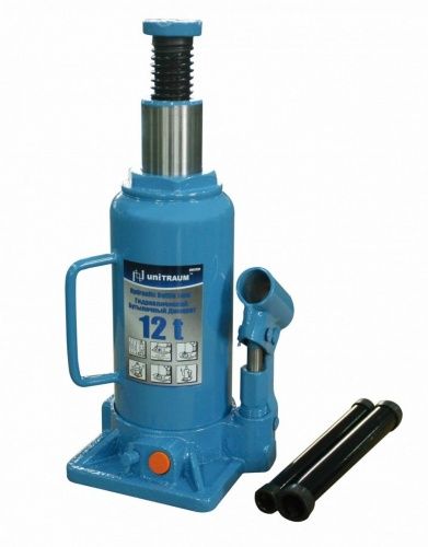 Домкрат бутылочный Unitraum UN91204 (12 т) Н=230+155+80 мм