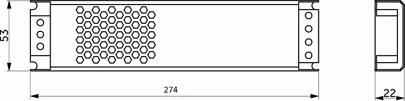 Блок питания Indoor 200W/12V, серия 3, компактный, AKS 119111