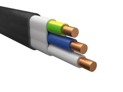 Провод ВВГ-Пнг, A-LS 3х2,5, бухта 100 м, черный БелРосКабель 4814918068269