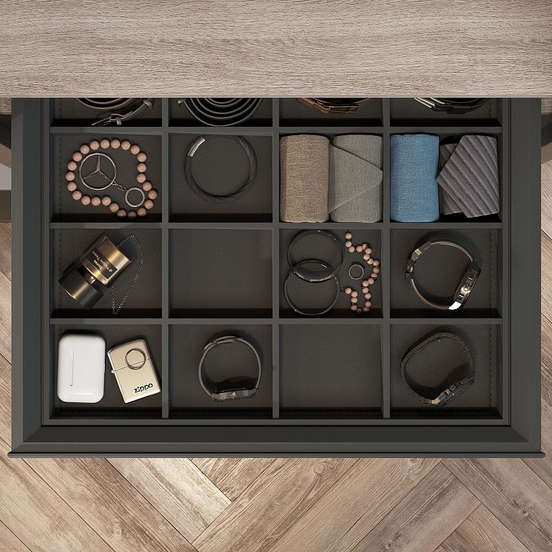 Выдвижная полка-органайзер 600 BRUNO для аксессуаров, графит PRIME by AKS 115598