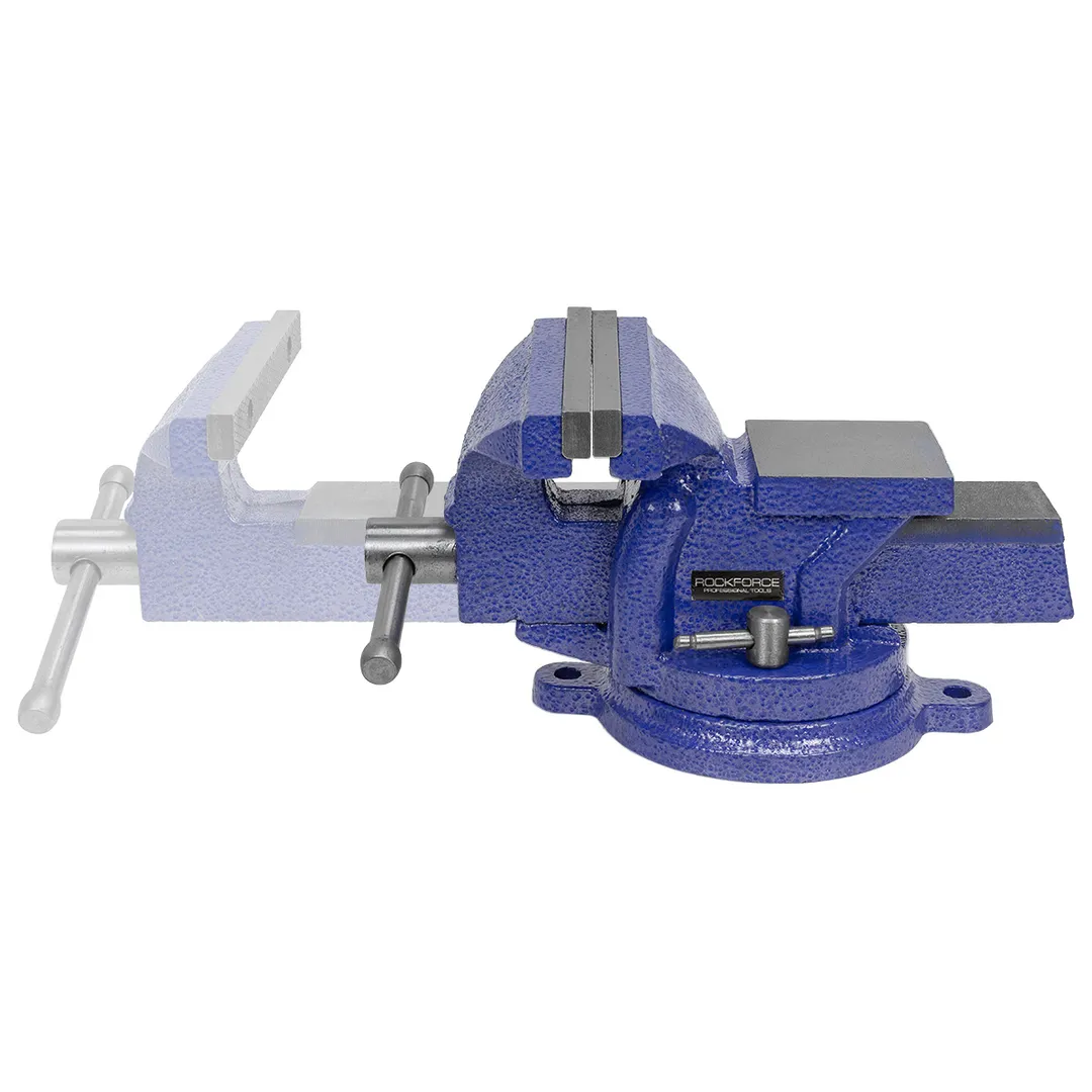 Тиски стальные поворотные с наковальней 3''-75 мм RockForce RF-6540203W