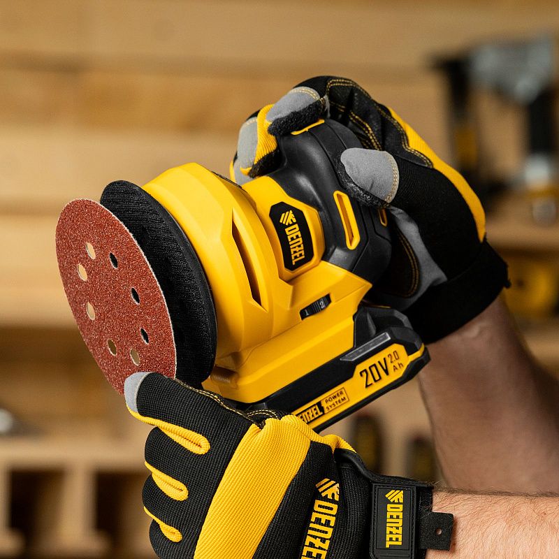 Машина шлифовальная эксцентриковая аккумуляторная CROSH-20-125, Li-Ion, 20 В Denzel 28901