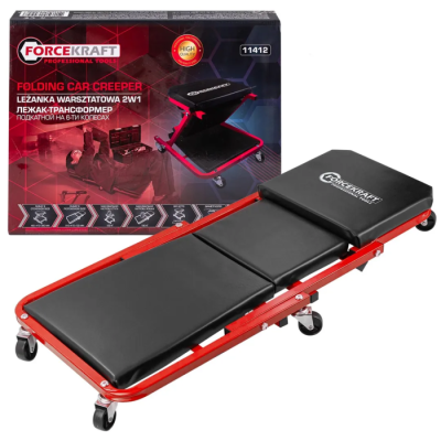 Лежак-трансформер подкатной на 6-ти колесах ForceKraft FK-11412