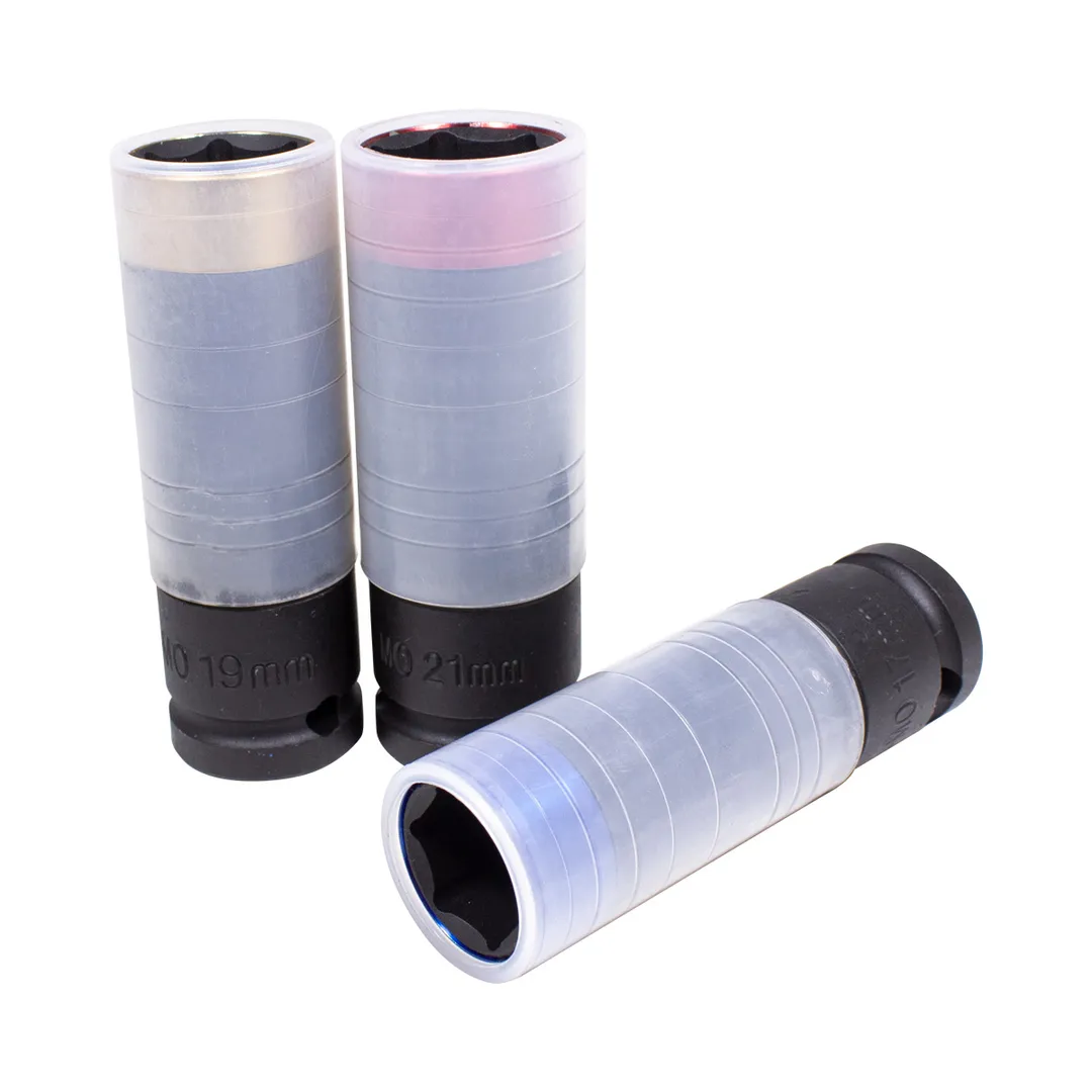 Набор ударных глубоких тонкостенных головок 17, 19, 21 мм 1/2'' 3 пр Forsage F-4035