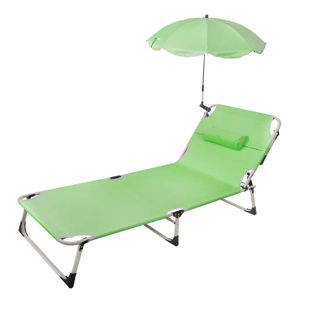 Шезлонг с зонтиком ISMA ISMA-FG-HY-8007Z(зеленый)