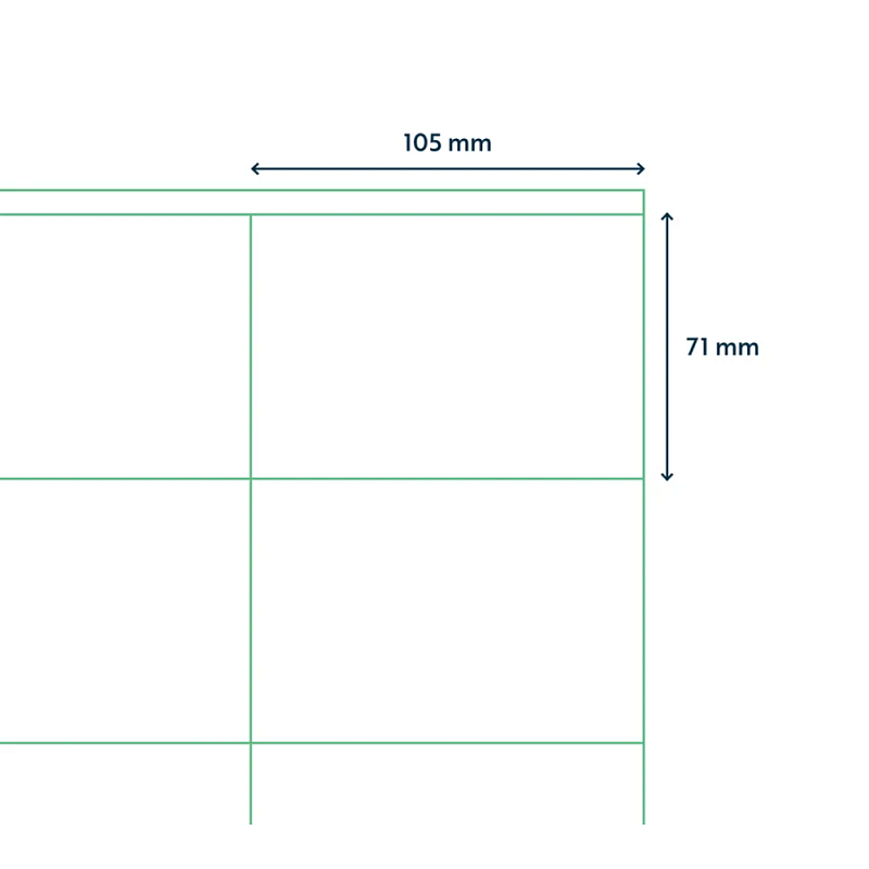 Самоклеящиеся этикетки универсальные Rillprint, 105х74 мм, 25 листов, 8 штук, полупрозрачный