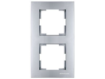 Рамка 2-ая вертикальная серебро, RITA, Mutlusan 2220 800 2282