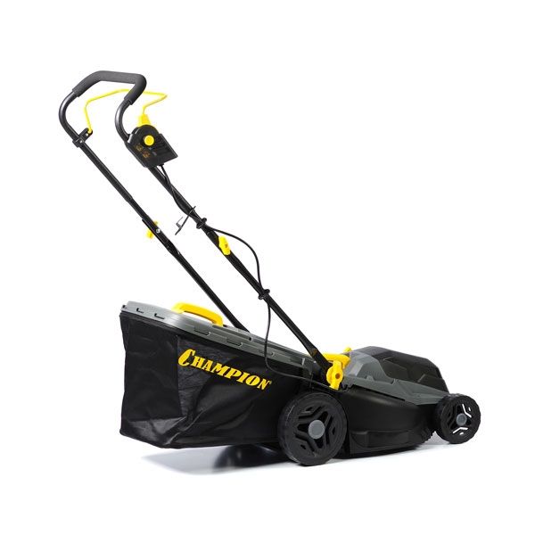 Газонокосилка электрическая, 1,6 кВт, пласт.+ткань травосб. 42л, ширина 380мм, 30-75мм CHAMPION EM3816