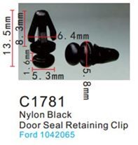 Клипса для крепления внутренней обшивки а/м Форд пластиковая, 100 шт Forsage C1781(Ford)