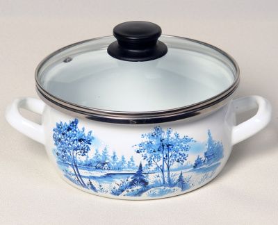 Кастрюля 4 л "Гжель" Сантэкс 1-2440112(Бл)(13)