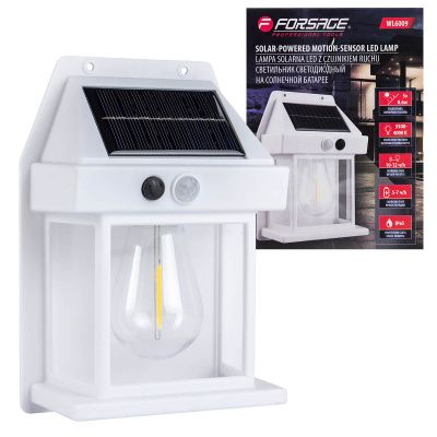 Светильник светодиодный на солнечной батарее с датчиком движения Forsage F-WL6009