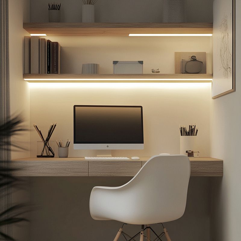 Светильник светодиодный, нарезной, 10*10мм, 8W/m, 12V, 3000K, теплый белый, 3м, алюминий, AKS 129033